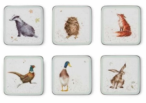 Zwierzęta Podkładki małe 6 szt.