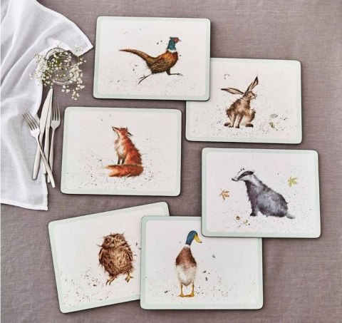 Zwierzęta Podkładki średnie 6 szt.