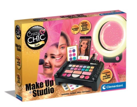 Crazy Chic Zestaw do Makijażu Studio Make Up Uchwyt na Telefon Clementoni 16653