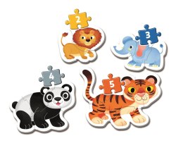 Moje Pierwsze Puzzle 2-3-4-5 DZIKIE ZWIERZĘTA Clementoni 20810