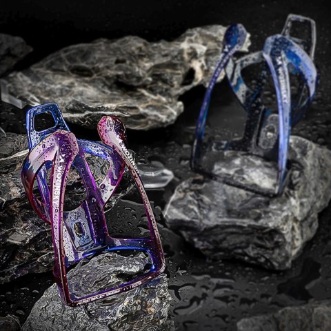 Koszyk uchwyt rowerowy na bidon - niebiesko-fioletowy