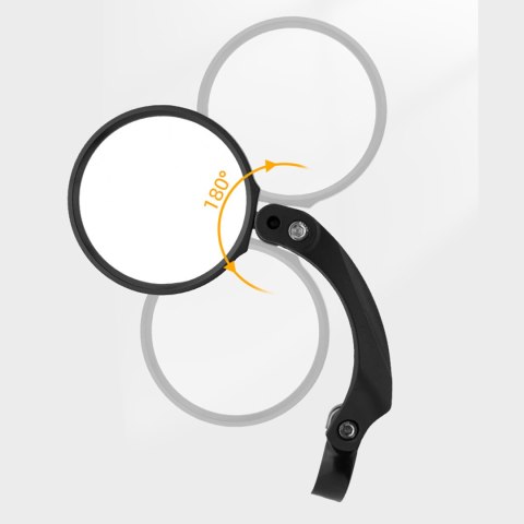 Lusterko rowerowe wsteczne lewe - czarne