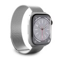 Pasek ze stali nierdzewnej do zegarka Apple Watch 42 44 45 49 mm Milanese - srebrny