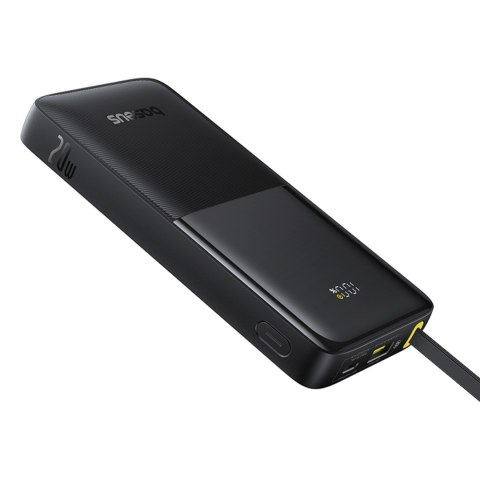 Powerbank Bipow 2 10000mah 20W z wyświetlaczem wbudowanym kablem USB-C - czarny