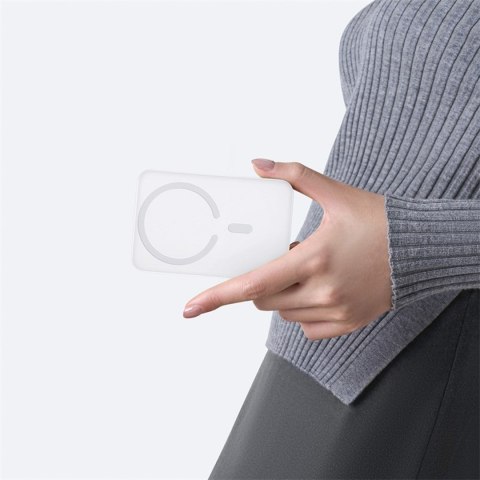 Powerbank bezprzewodowy EnerFill FM11 10000mAh 22.5W MagSafe z kablem USB-C 30cm - biały