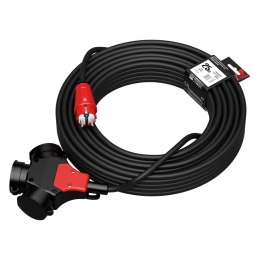 Przedł. KERG 3-GNIAZDOWY 3G2.5 25M CZARNY H05RRF guma EPR