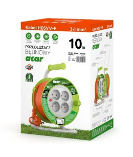 Przedł.ZWIJANY ACAR PZ-4Z/OTM H05VV-F 3Gx1.0 10M Z STYK. OCHR. POMARAŃCZOWY M01896