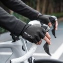 Rękawiczki rowerowe bez palców antypoślizgowe rozmiar XL - czarne
