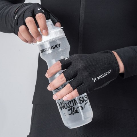 Rękawiczki rowerowe bez palców antypoślizgowe rozmiar XL - czarne