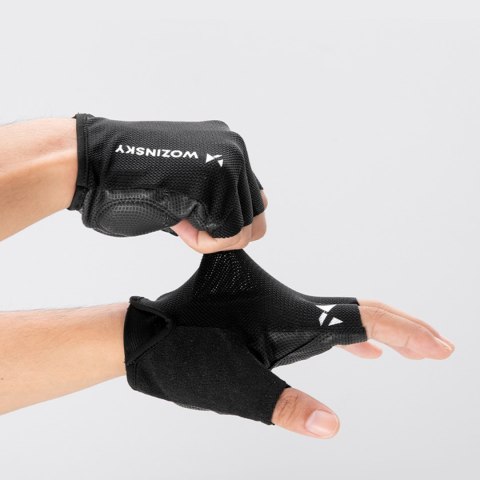 Rękawiczki rowerowe bez palców antypoślizgowe rozmiar M - czarne