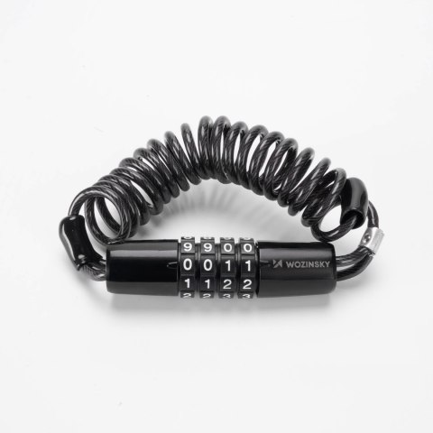 Blokada zapięcie zabezpieczenie do roweru kasku na szyfr kod - czarna