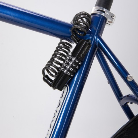 Blokada zapięcie zabezpieczenie do roweru kasku na szyfr kod - czarna