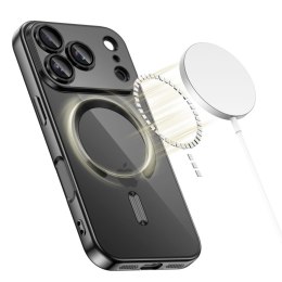 Etui pokrowiec case na iPhone 17 Pro MagFlex MagSafe - przezroczysto-czarne