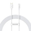 Kabel przewód USB-A - USB-C Superior Series 100W 1m - biały