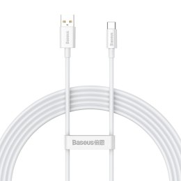 Kabel przewód USB-A - USB-C Superior Series 100W 1m - biały