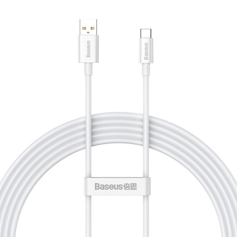 Kabel przewód USB-A - USB-C Superior Series 100W 1m - biały