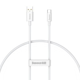 Kabel przewód USB-A - USB-C Superior Series 100W 25cm - biały