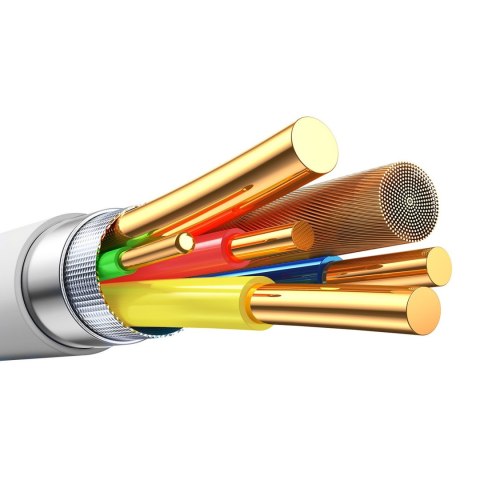 Kabel przewód USB-C S-A59 Vibrant Series 60W 1.2m - biały