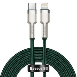Kabel przewód USB-C - iPhone Lightning Cafule PD 20W 1m - zielony