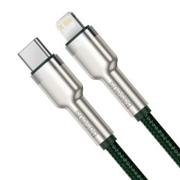 Kabel przewód USB-C - iPhone Lightning Cafule PD 20W 1m - zielony