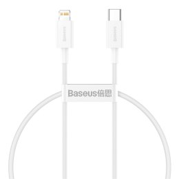 Kabel przewód USB-C - iPhone Lightning Superior Series 20W PD 25cm - biały