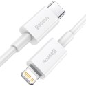 Kabel przewód USB-C - iPhone Lightning Superior Series 20W PD 25cm - biały