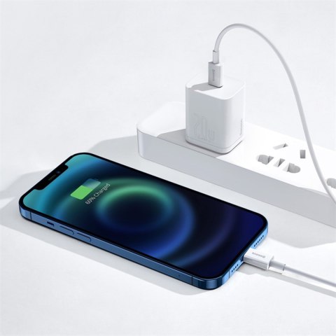 Kabel przewód USB-C - iPhone Lightning Superior Series 20W PD 25cm - biały