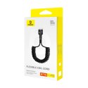 Kabel przewód spiralny USB-C Fish-Eye 100W 1m - czarny