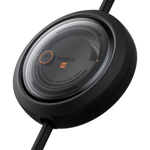 Kabel przewód zwijany 3w1 USB-A - MicroUSB/Lightning/USB-C 100W 1.1m - czarny