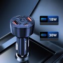 Ładowarka samochodowa 2xUSB-C 2xUSB-A 60W - czarna