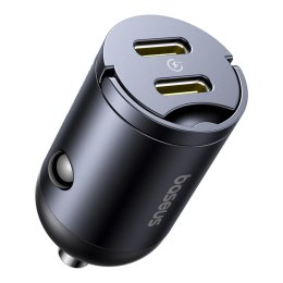 Ładowarka samochodowa 2xUSB-C 30W - czarna