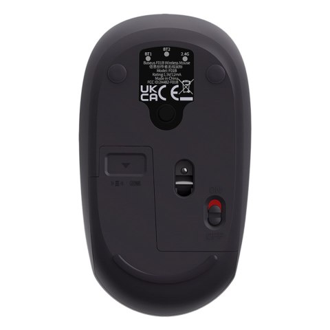 Myszka bezprzewodowa 3 tryby łączności 2.4GHz Bluetooth 3.0 5.0 F01B - szara