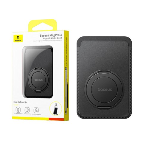 Portfel magnetyczny na karty z podstawką MagSafe - czarny