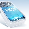 Powerbank 10000mAh 35W ze zwijanym kablem USB-C kablem-smyczą Lightning - biały