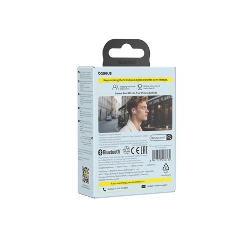 Słuchawki bezprzewodowe douszne Bass BS2 Lite TWS - niebieskie