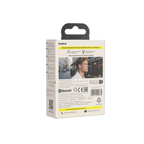 Słuchawki bezprzewodowe douszne Bass BS2 Lite TWS - różowe