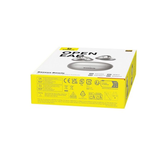 Słuchawki bezprzewodowe z klipsem otwarta konstrukcja Bowie MC1 Pro OWS - srebrne