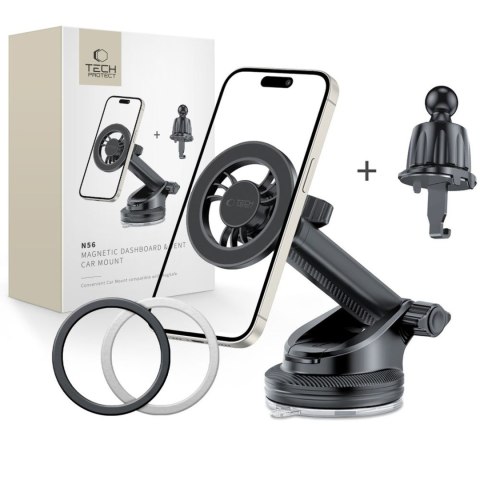 Uchwyt magnetyczny samochodowy do smartfona MagSafe - czarny