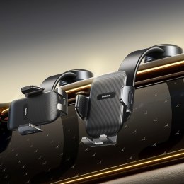 Uchwyt samochodowy do smartfona z przyssawką na deskę rozdzielczą - czarny