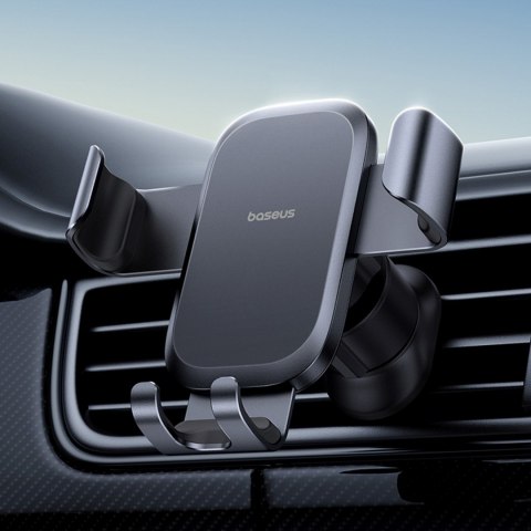 Uchwyt samochodowy grawitacyjny do smartfona na kratkę nawiewu - czarny