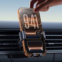 Uchwyt samochodowy grawitacyjny do smartfona na kratkę nawiewu - czarny