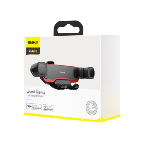 Uchwyt samochodowy grawitacyjny do telefonu na kratkę nawiewu - czarny