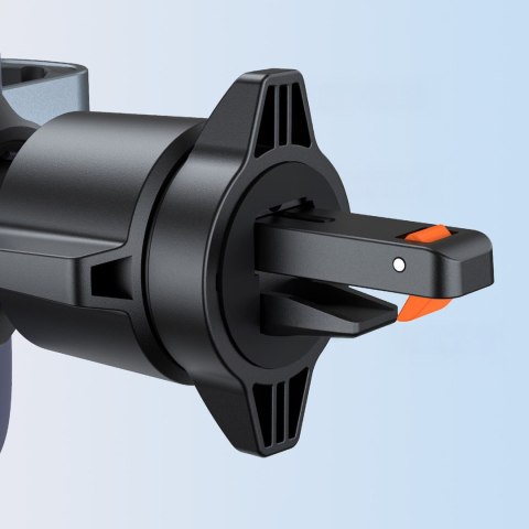 Uchwyt samochodowy grawitacyjny do telefonu na kratkę nawiewu - szary