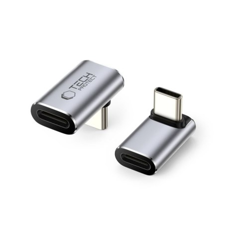 Adapter kątowy przejściówka USB-C - szary