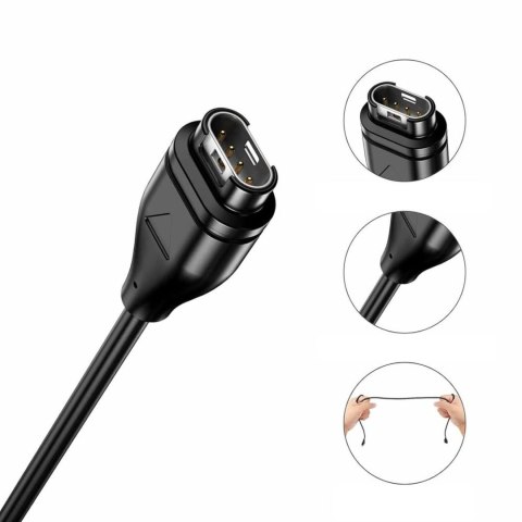 Kabel przewód USB-C do zegarka Garmin 1m - czarny