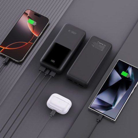 Powerbank 20000mAh USB-A USB-C 22.5W PB02 - czarny