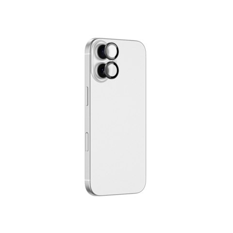 Szkło na aparat kamerę do iPhone 17 z czarną ramką aluminiową Lens Glass