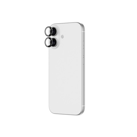 Szkło na aparat kamerę do iPhone 17 z czarną ramką aluminiową Lens Glass