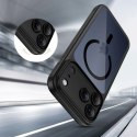 Etui case na iPhone 17 Pro Max Magpeak Magsafe CC - przezroczysto-czarne