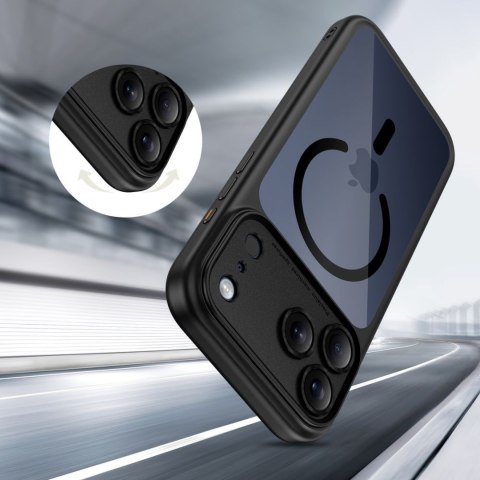 Etui case na iPhone 17 Pro Max Magpeak Magsafe CC - przezroczysto-czarne